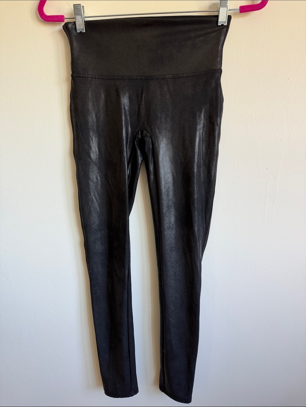 Spanx High-Rise Faux Leather Leggings in Black